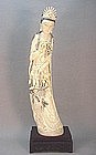 CHINESE IVORY CARVED GODDESS OF MERCY