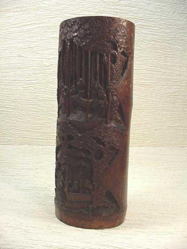 Chinese Carved Bamboo Brush Holder