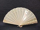Early 20th Century Chinese Carved Ivory Fan