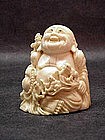 Chinese Ivory Hotai with Children