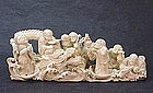 JAPANESE 19TH CENTURY IVORY OKIMONO OF 6 IMMORTALS