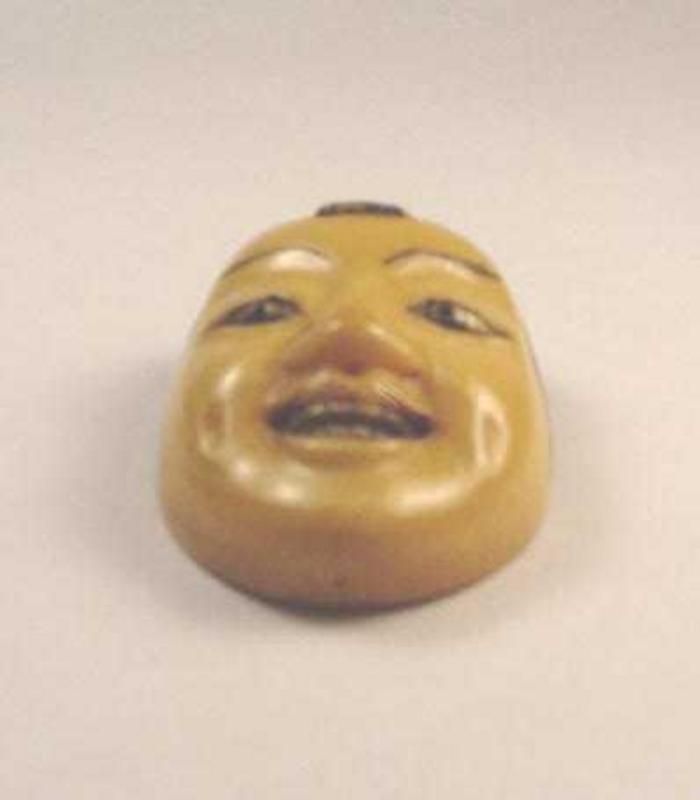 JAPANESE NETSUKE: IVORY MASK