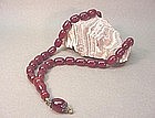 CHINESE CHERRY AMBER BEAD NECKLACE