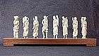 CHINESE CARVED IVORY "EIGHT IMMORTALS"
