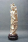 CHINESE CARVED IVORY STATUE