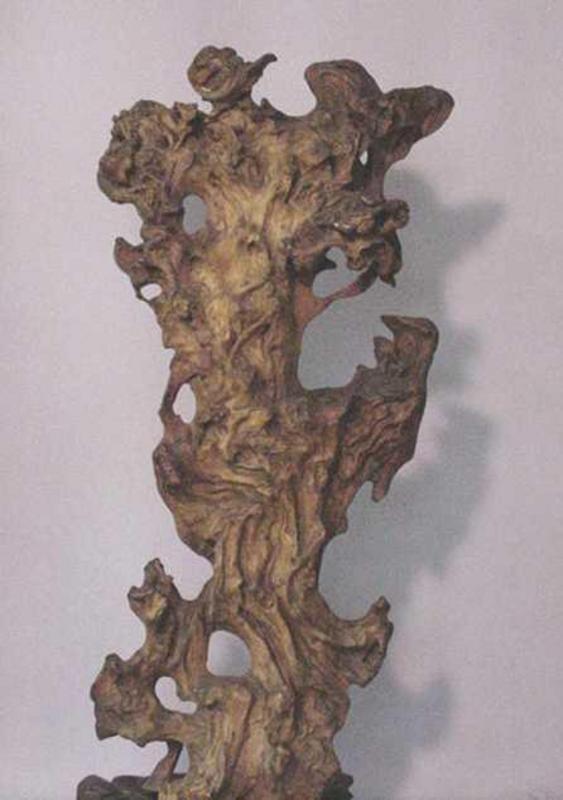 CHINESE CARVED ROOT SCHOLAR DESK SCULPTURE