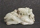 CHINESE MID 19TH CENTURY JADE CARVING