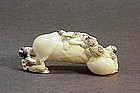 JAPANESE CARVED IVORY EROTIC NETSUKE