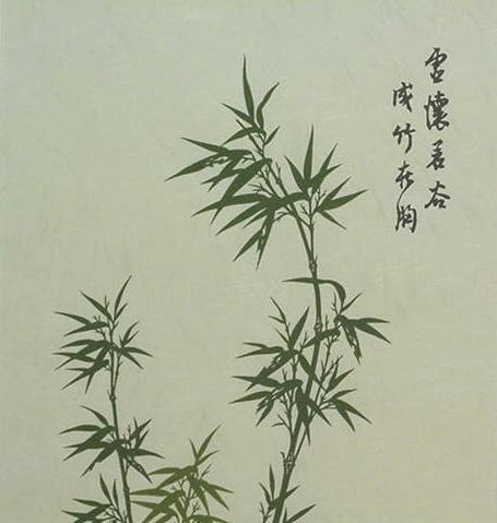 PAPER CUT-OUT OF A BAMBOO WITH CALLIGRAPHY