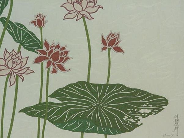PAPER CUT-OUT OF LOTUS