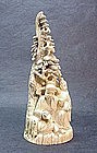 LATE 19TH C. CHINESE CARVED IVORY SAGE