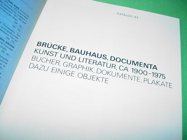 Brucke, Bauhaus,Documenta Kunst Literautur ~1900-74