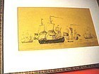 19thC~Signed   Man- of- War Print