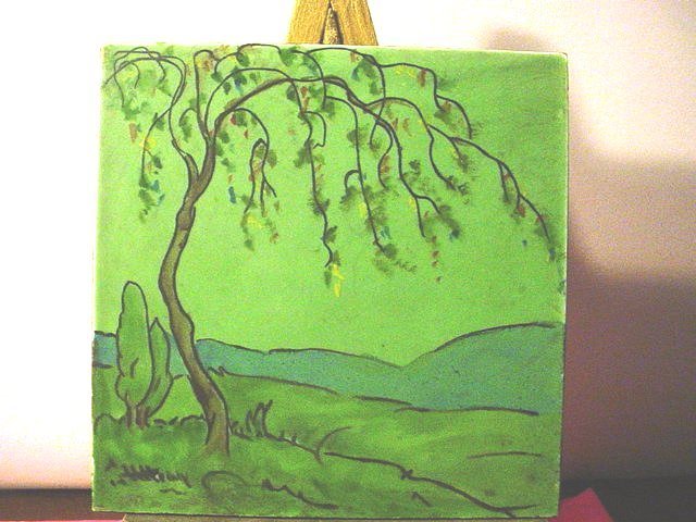 ROBINSON Art Tile Signed~  H. Heinly