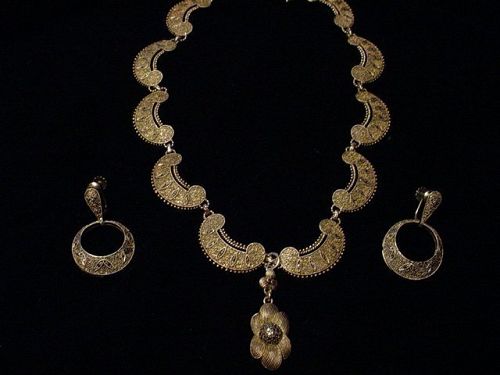 Theodor Fahrner Gilt Sterling Moorish Set ~ Germany