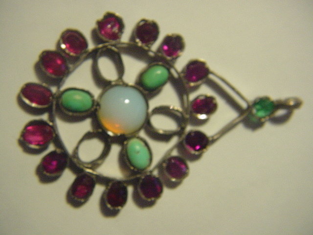 A Silver Gemstone Pendant
