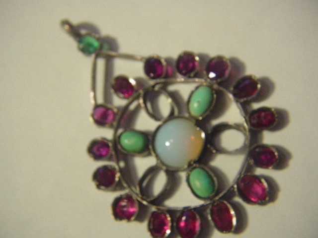 A Silver Gemstone Pendant