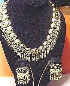 Judith Leiber "Mayan"  Necklace + Earring Set