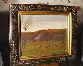 A Pastoral Scene ~  Hiram Peabody Flagg (1859-1937)  O/C