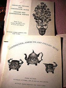 American English+Continental Silver~ 2 Sotheby Catalogs