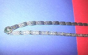 European Silver Filigree Belt