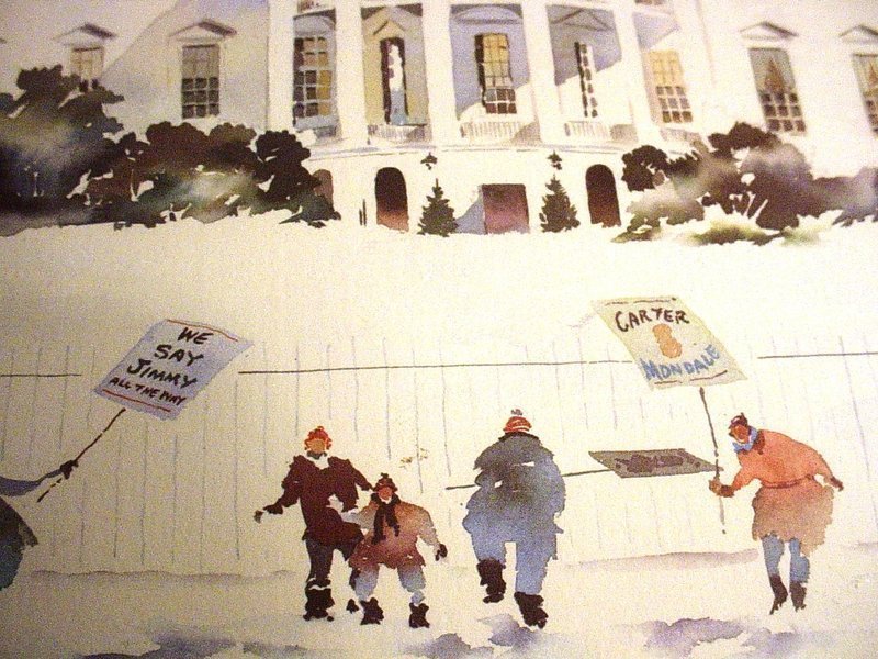 1980 Presidential Christmas Print ~ Jimmy Carter