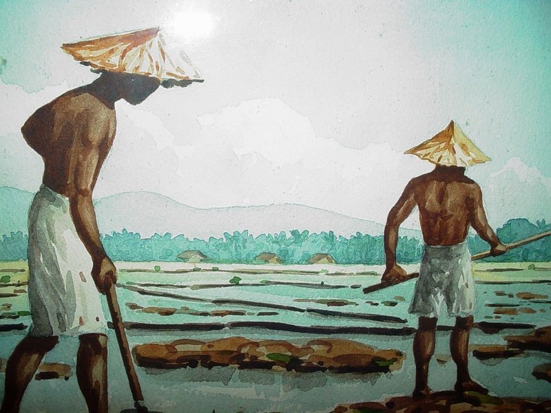 Southeast Asian Watercolor ~ Signed