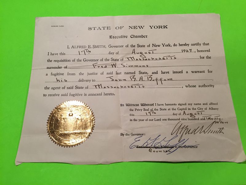 Fugitive-Transfer-Signed-by-Gov-Alfred-E-Smith-NY-8-17-27