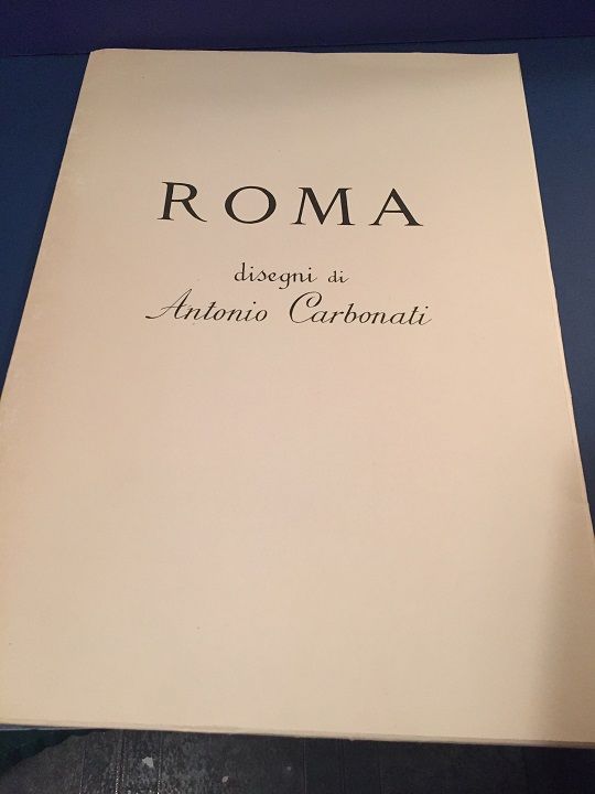 Ten (10) Antonio Carbonati Italian Roman Etchings w/ Folder