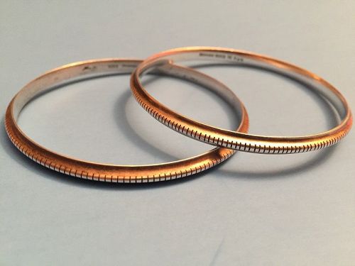 (2)  Hansen Sterling Bangles # 209 ~ Denmark