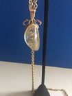 Large 18k Rutilated Quartz Pendant