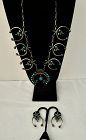 Hemerson Brown Sterling Turquoise Squash Blossom Set ~ Navajo