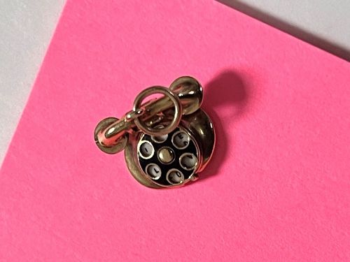 14k Enamel Sloan & Co. Rotary Phone Charm ~ I Love You~ Hello