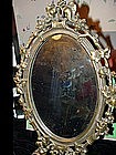 Art Nouveau  Brass Mirror