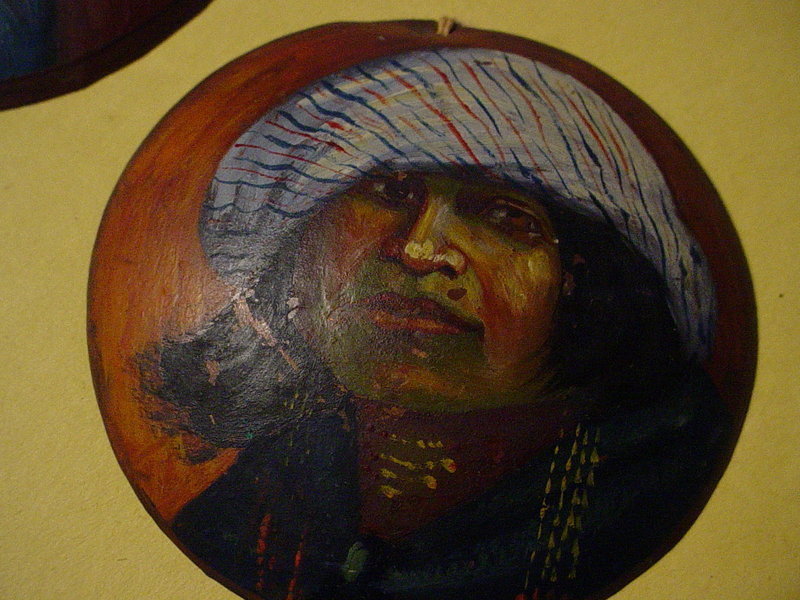 Six Old Bolivian Copper Folk Art Paintings