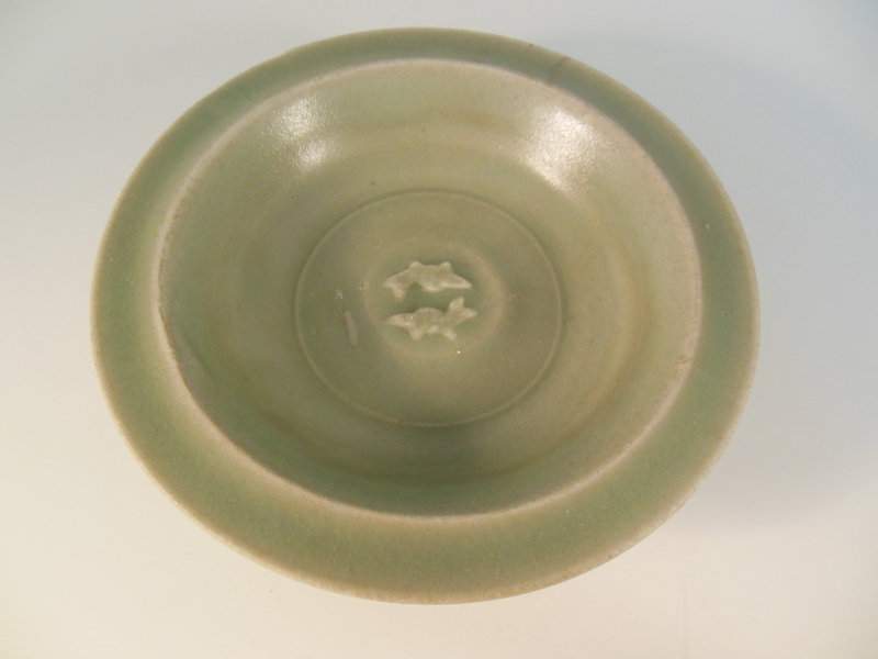 Song Green Celadon Twin Fish Plate