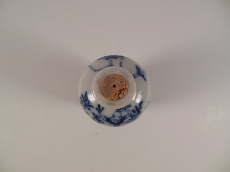 Qing Dynasty Blue and White Snuff Bottle