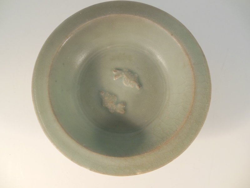 Song Dynasty Twin Fish Celadon Plate