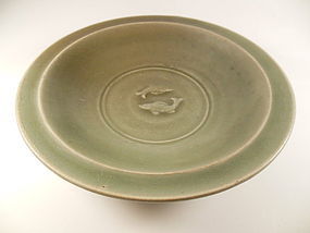 Song Dynasty Celadon Twin Fish Plate