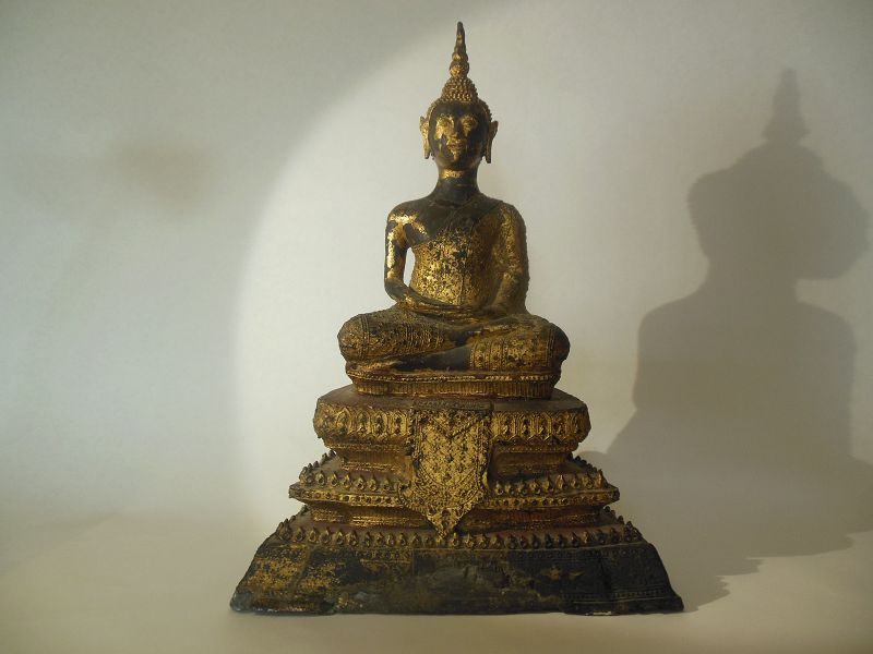 Gilt Thai Bronze Buddha