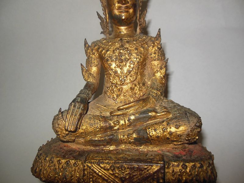 Thai Bronze Gilt Buddha