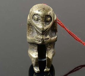 Chinese Brass Toggle of Monkey