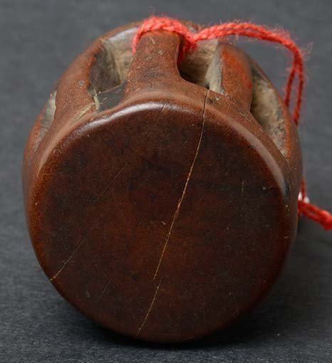 Antique Chinese Wood Toggle of Drum