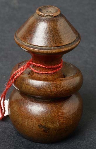 Antique Chinese Wood Toggle of Bottle Gourd
