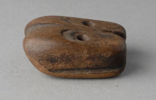 Antique Chinese Wood Toggle of Shoes