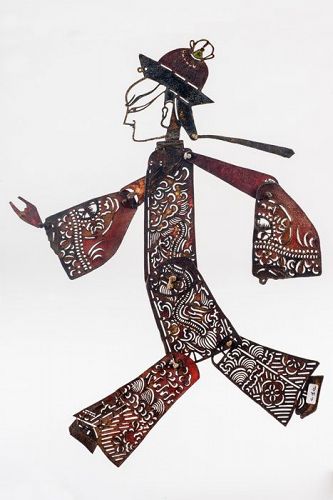 Antique Chinese Leather Shadow Puppet