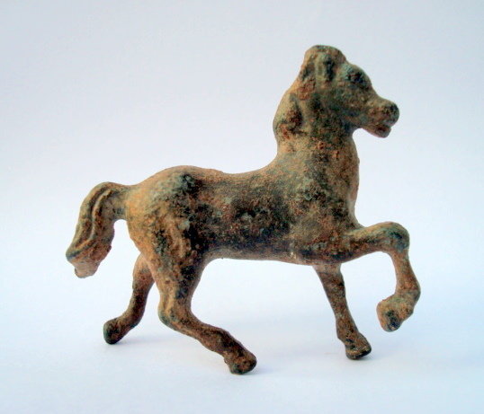 A ROMAN BRONZE FIGURE OF A HORSE