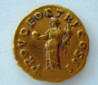 A ROMAN GOLD AUREUS OF MARCUS AURELIUS