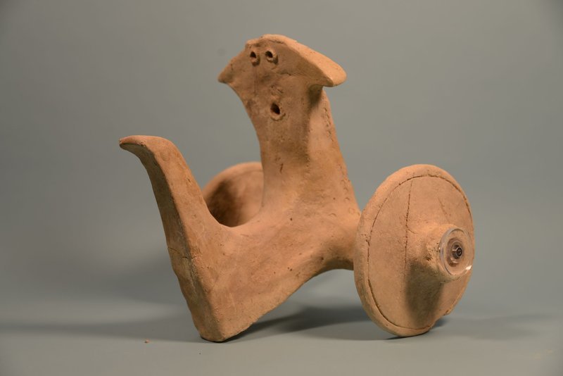 A SYRO-HITTITE TERRACOTTA CHARIOT AND THREE MULES