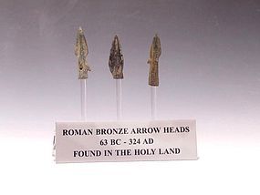 THREE ROMAN ARROWHEADS FROM THE HOLY LAND